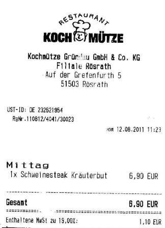 kdis Hffner Kochmtze Restaurant